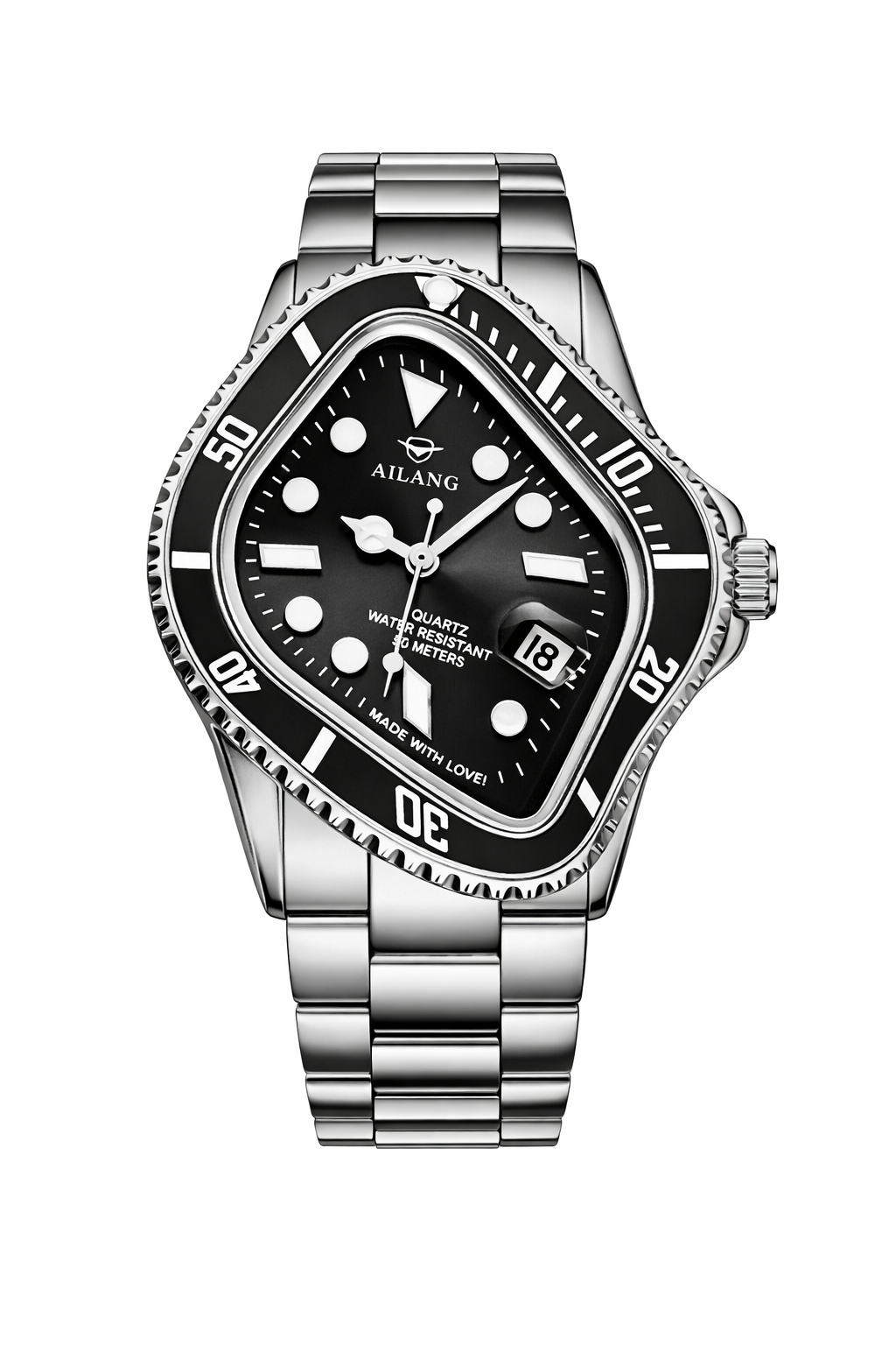 Montre de plongée AILANG 6009 style fondu (noire)