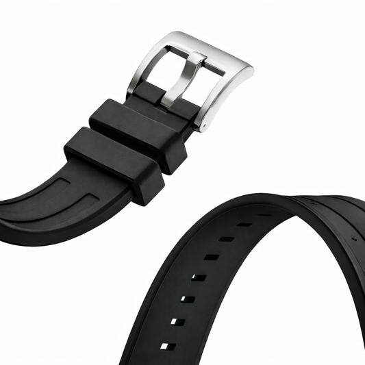 AILANG 8087 SKELETON CHRONOGRAPH QUARTZ TOUT NOIR (CADRAN BLEU)