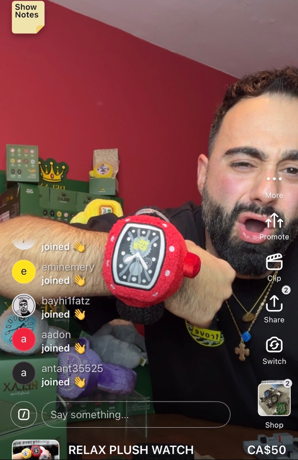 Click to watch me LIVE