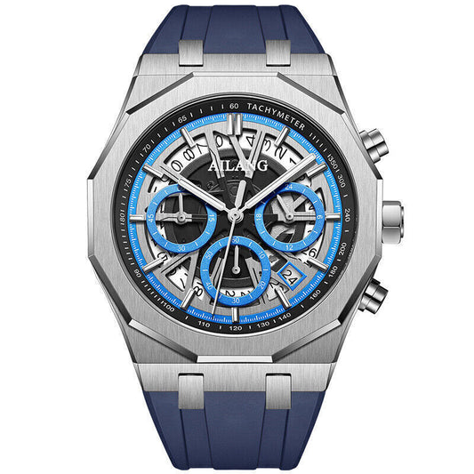 AILANG 8087 SKELETON CHRONOGRAPH QUARTZ BRACELET BLEU (CADRAN BLEU)