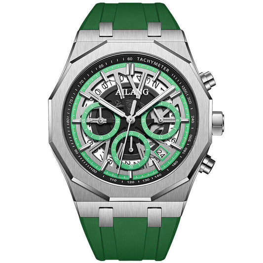 AILANG 8087 SKELETON CHRONOGRAPH QUARTZ BRACELET VERT (CADRAN VERT)