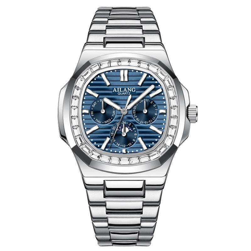 Montre à quartz AILANG 6001, cadran bleu