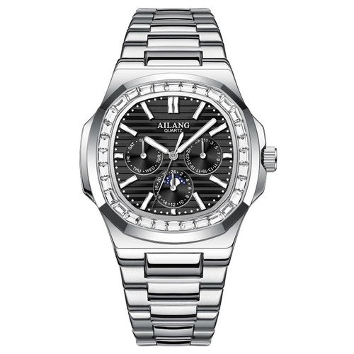 Montre à quartz AILANG 6001, cadran noir